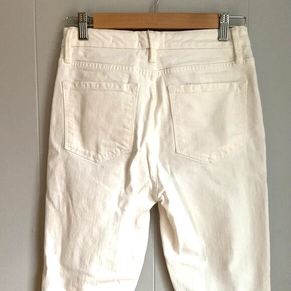 Frame White Distressed Jeans Denim Crop Boot Sz 26 - Picture 6 of 10